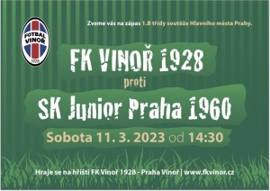 První jarní utkání A-týmu FK VINOŘ 1928